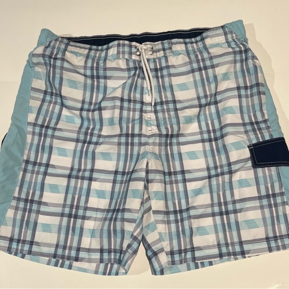 Sonoma Blue and White Board Shorts Classic Swimwear